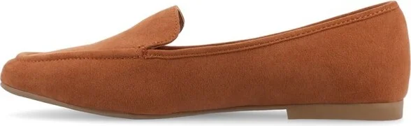 Journee Collection Women's Tullie Slip On Square Toe Loafer Flats Beige - Image 6