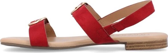 Journee Collection Women's Twylah Low Stacked Heel Sling Back Sandals Black - Image 8