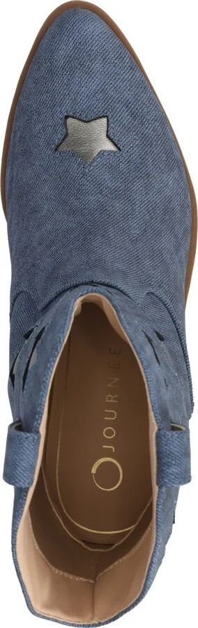 Journee Collection Women's Underwood Cuban Heel Casual Comfort Ankle Booties - Image 4