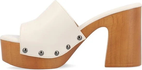 Journee Collection Women's Veda Platform Clog Open Toe Sandals Blue - Image 2