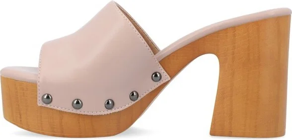 Journee Collection Women's Veda Platform Clog Open Toe Sandals Blue - Image 3