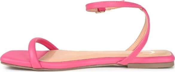 Journee Collection Womens Veena Ankle Strap Low Block Heel Sandals Magenta 9.5 - Image 2
