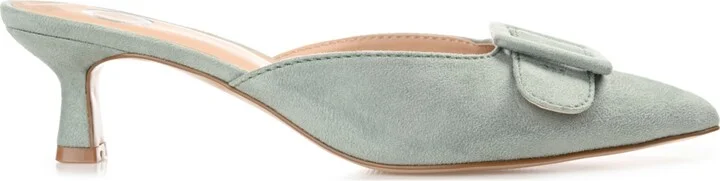 Journee Collection Women's Vianna Buckle Slip On Heels - Image 2