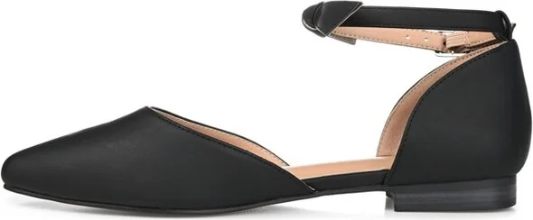Journee Collection Women's Vielo Ballet Almond Toe Buckle Flats Tan - Image 3