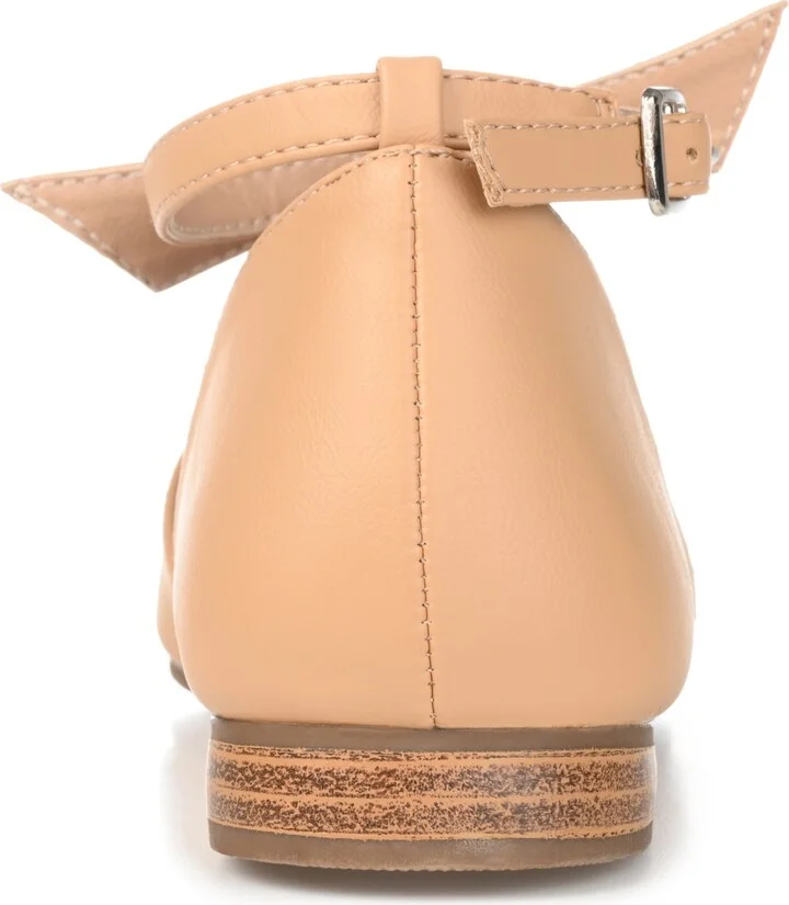Journee Collection Women's Vielo Bow Ankle Strap Flats - Image 3