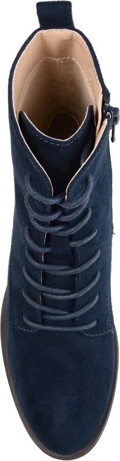 Journee Collection Women's Vienna Lace Up Stacked Heel Booties - Image 4