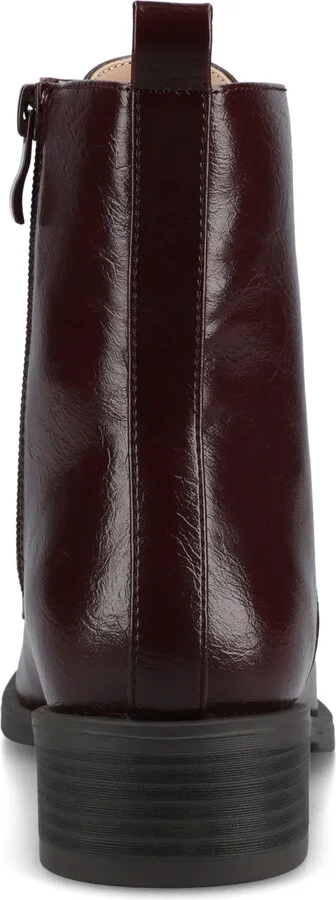 Journee Collection Women's Vienna Lace Up Stacked Heel Booties - Image 7