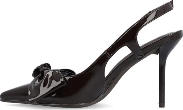 Journee Collection Women's Viera Mid Heel Pointed Toe Pumps Brown - Image 2