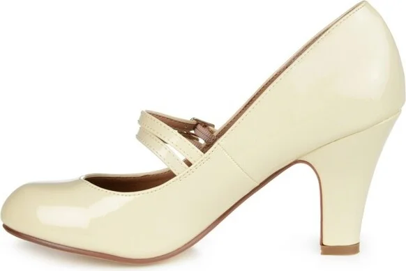 Journee Collection Women's Wendy-09-1 Round Toe High Block Heel Pumps Grey - Image 10