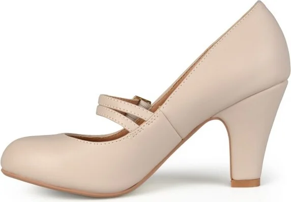 Journee Collection Women's Windy Medium and Wide Width Pumps Nude - Image 9