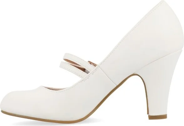 Journee Collection Women's Windy Narrow Width Round Toe Block Heel Mary Jane Pumps Red N - Image 6