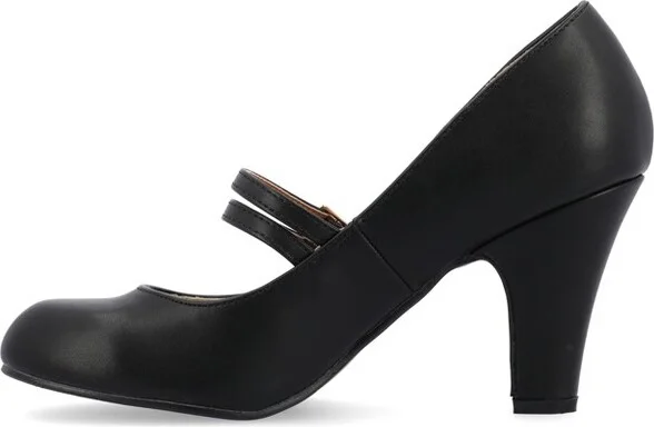 Journee Collection Women's Windy Narrow Width Round Toe Block Heel Mary Jane Pumps Red N - Image 8