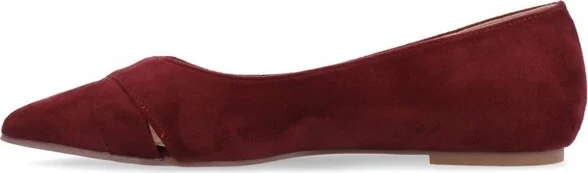 Journee Collection Women's Winslo Slip On Pointed Toe Ballet Flats Wine - Image 2