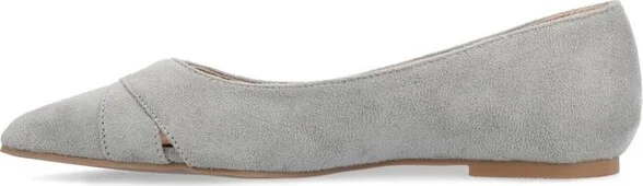 Journee Collection Women's Winslo Slip On Pointed Toe Ballet Flats Wine - Image 4