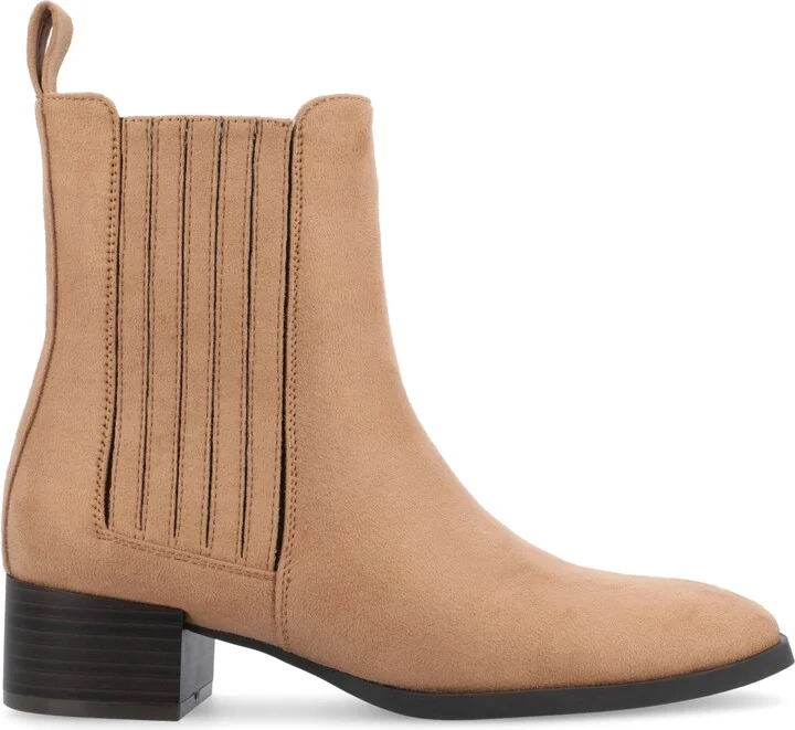 Journee Collection Women's Wrenley Block Heel Chelsea Booties - Image 2