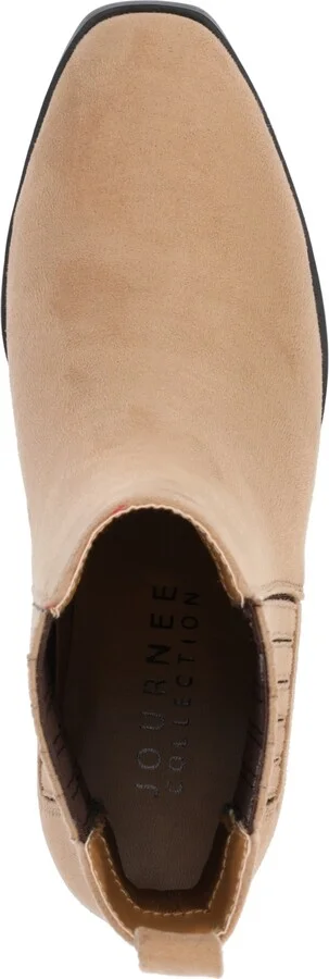 Journee Collection Women's Wrenley Block Heel Chelsea Booties - Image 4