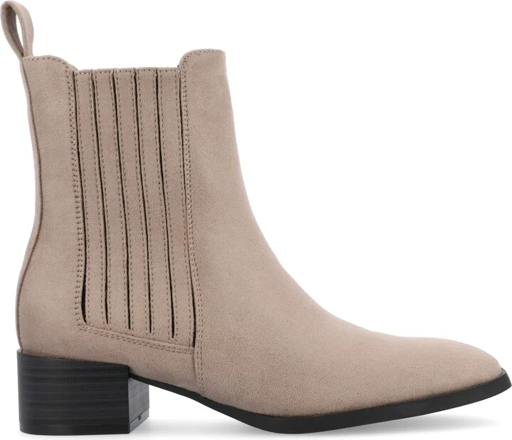 Journee Collection Women's Wrenley Block Heel Chelsea Booties - Image 6