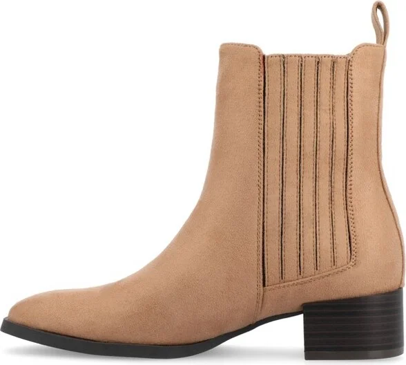 Journee Collection Women's Wrenley Booties Taupe - Image 4
