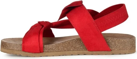 Journee Collection Women's Xanndra Multi Strap Flat Sandals Tan - Image 3