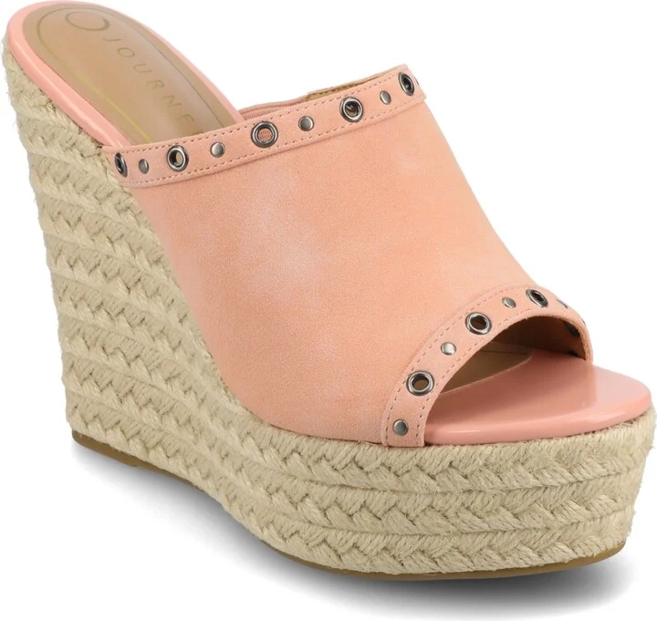 Journee Collection Women's Yari Platform Espadrille Wedge Sandals