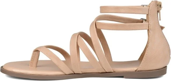 Journee Collection Women's Zailie Gladiator Flat Sandals Pink 5.5W - Image 6