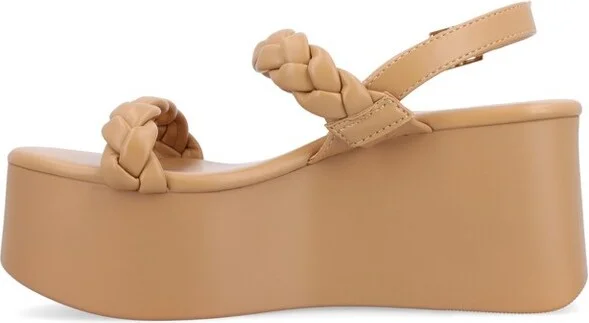 Journee Collection Women's Zannah Buckle Platform Sandals Rose - Image 4