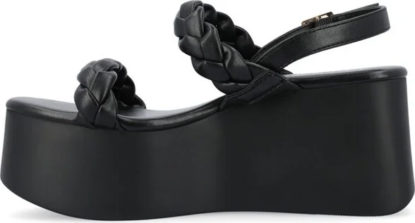 Journee Collection Women's Zannah Buckle Platform Sandals Rose - Image 5