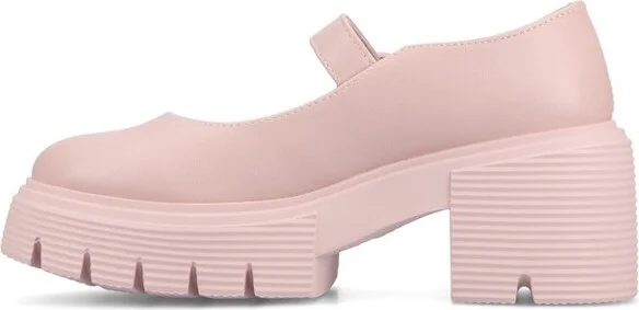 Journee Collection Women's Zarynn Mary Jane Treaded Outsole Platform Pumps, Pink - Image 2