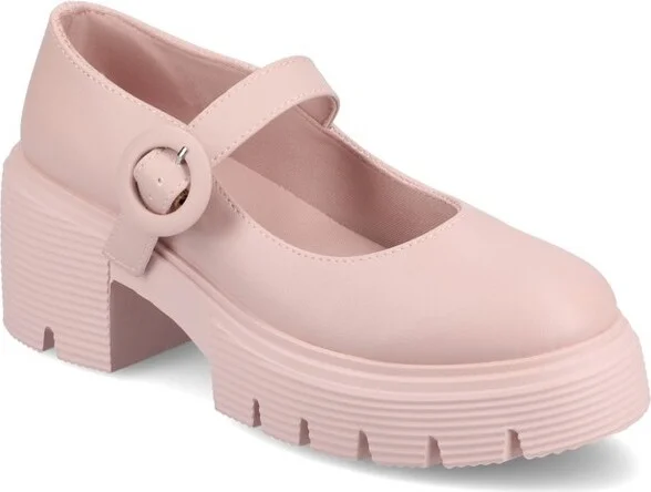 Journee Collection Women's Zarynn Mary Jane Treaded Outsole Platform Pumps, Pink