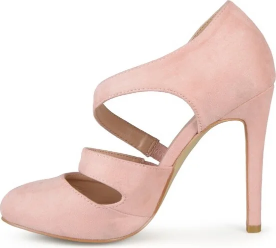 Journee Collection Women's Zeera Round Toe High Stiletto Pumps Pink - Image 6