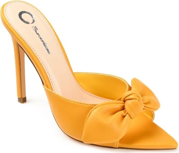 Journee Collection Women's Zelah Open Toe High Stiletto Pumps Orange