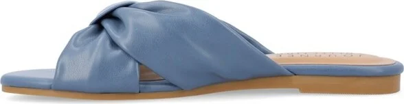 Journee Collection Women's Zetia Slip On Slide Sandals Coral - Image 2