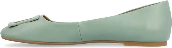 Journee Collection Women's Zimia Ballet Slip On Square Toe Flats Beige - Image 3