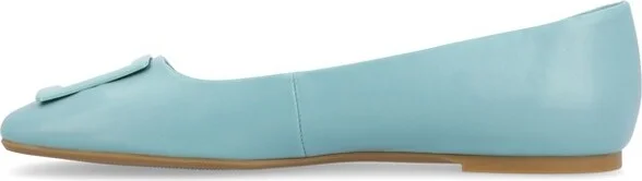 Journee Collection Women's Zimia Ballet Slip On Square Toe Flats Beige - Image 6