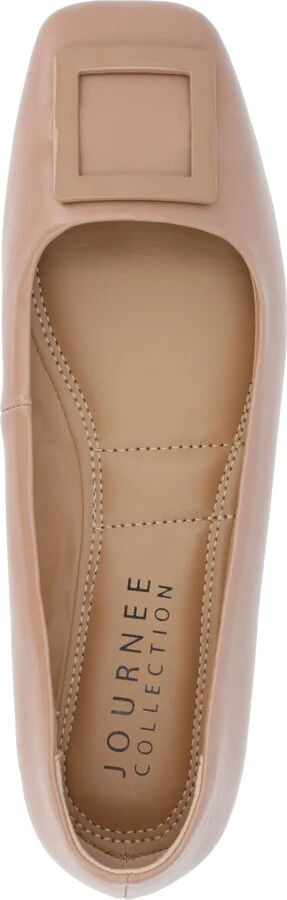 Journee Collection Women's Zimia Buckle Square Toe Ballet Flats - Image 8