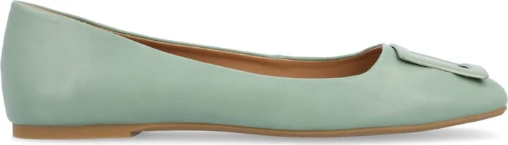 Journee Collection Women's Zimia Buckle Square Toe Ballet Flats - Image 10