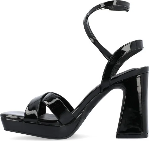 Journee Collection Women's Zorana Mid Heel Platform Sandals Bone - Image 3