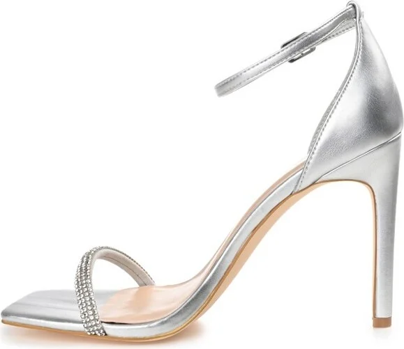 Journee Collection Women's Zoya Open Toe High Stiletto Pumps Mocha - Image 6