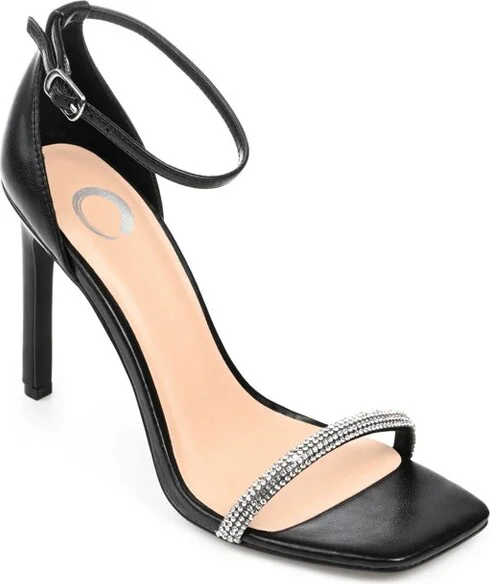 Journee Collection Women's Zoya Open Toe High Stiletto Pumps Mocha