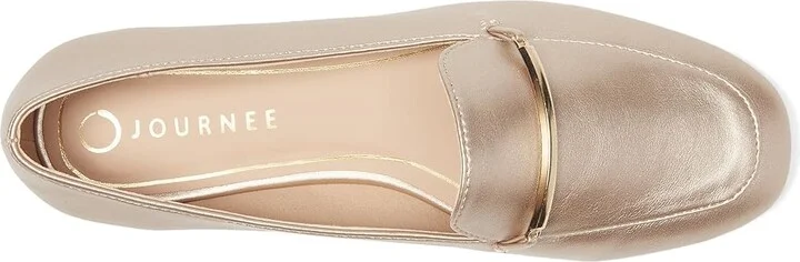 Journee Collection Wrenn Women's Flat Shoes Champagne : 9.5 M, Faux Leather/Synthetic - Image 2