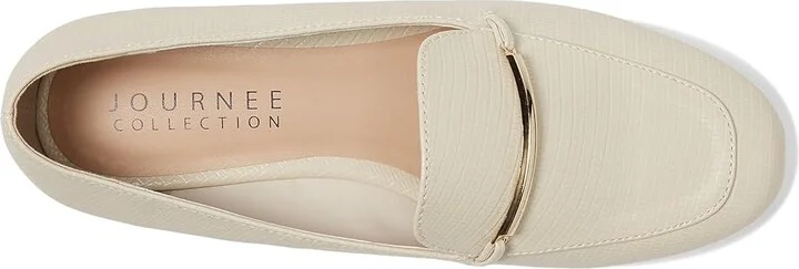Journee Collection Wrenn Women's Flat Shoes Ivory : 8.5 M, Faux Leather/Synthetic - Image 2