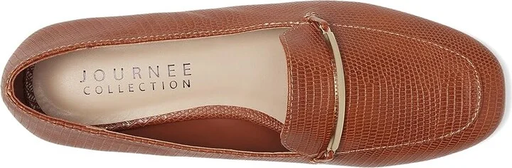 Journee Collection Wrenn Women's Flat Shoes Tan : 10 W, Faux Leather/Synthetic - Image 2