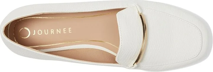 Journee Collection Wrenn Women's Flat Shoes White : 10 W, Faux Leather/Synthetic - Image 2