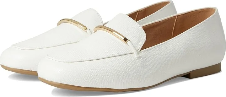 Journee Collection Wrenn Women's Flat Shoes White : 10 W, Faux Leather/Synthetic