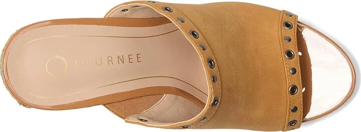 Journee Collection Yari Women's Wedge Shoes Cognac : 8 M, Synthetic - Image 2