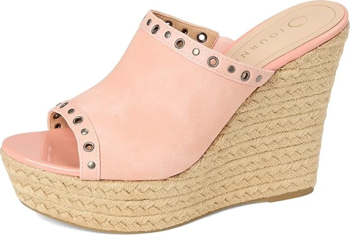 Journee Collection Yari Women's Wedge Shoes Pink : 7.5 M, Synthetic - Image 5