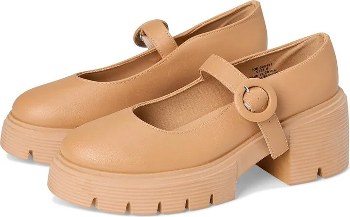 Journee Collection Zarynn Women's Flat Shoes Cognac : 7.5 M, Faux Leather