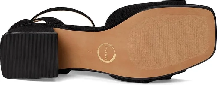 Journee Collection Zevi Women's Dress Sandals Black : 7.5 M, Textile - Image 3