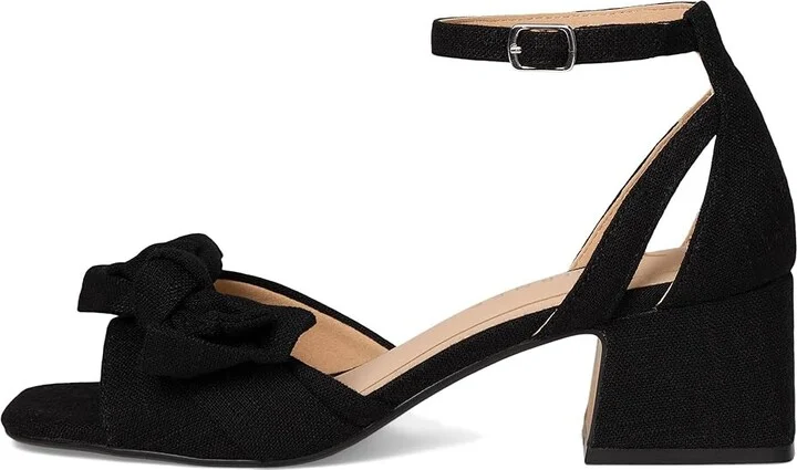 Journee Collection Zevi Women's Dress Sandals Black : 7.5 M, Textile - Image 6