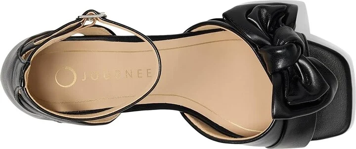 Journee Collection Zevi Women's Dress Sandals Black PU : 7 M, Textile - Image 2